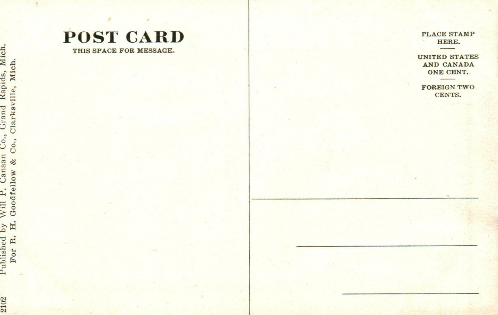 Main Street Clarksville MI Michigan Vintage Postcard