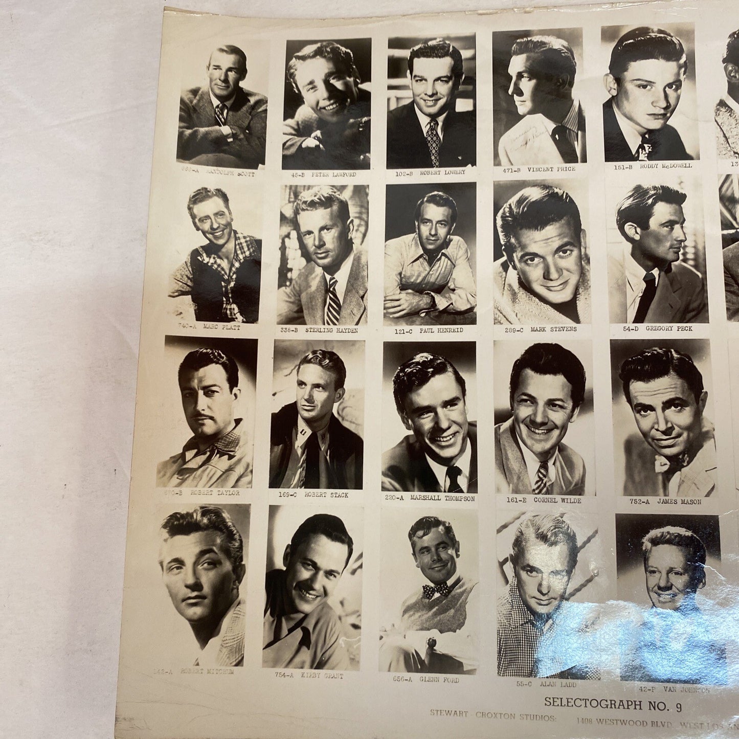 Movie Stars   40s & 50s 8 x 10 Selectograph # 9 Stewart Croxton studios B&W
