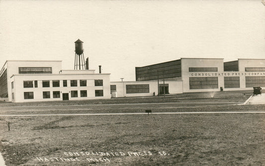1920 Real Photo Consolidated Press Co Hastings MI Michigan Postcard  