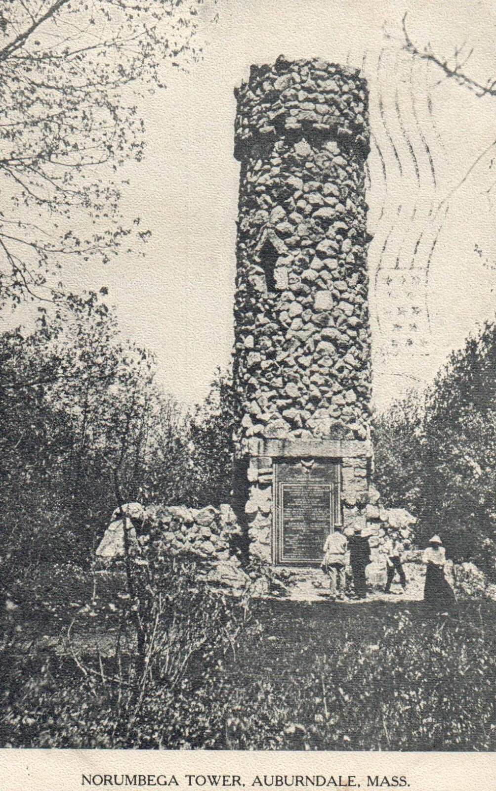 Norumbega Tower Auburndale, Massachusetts Mass Postcard