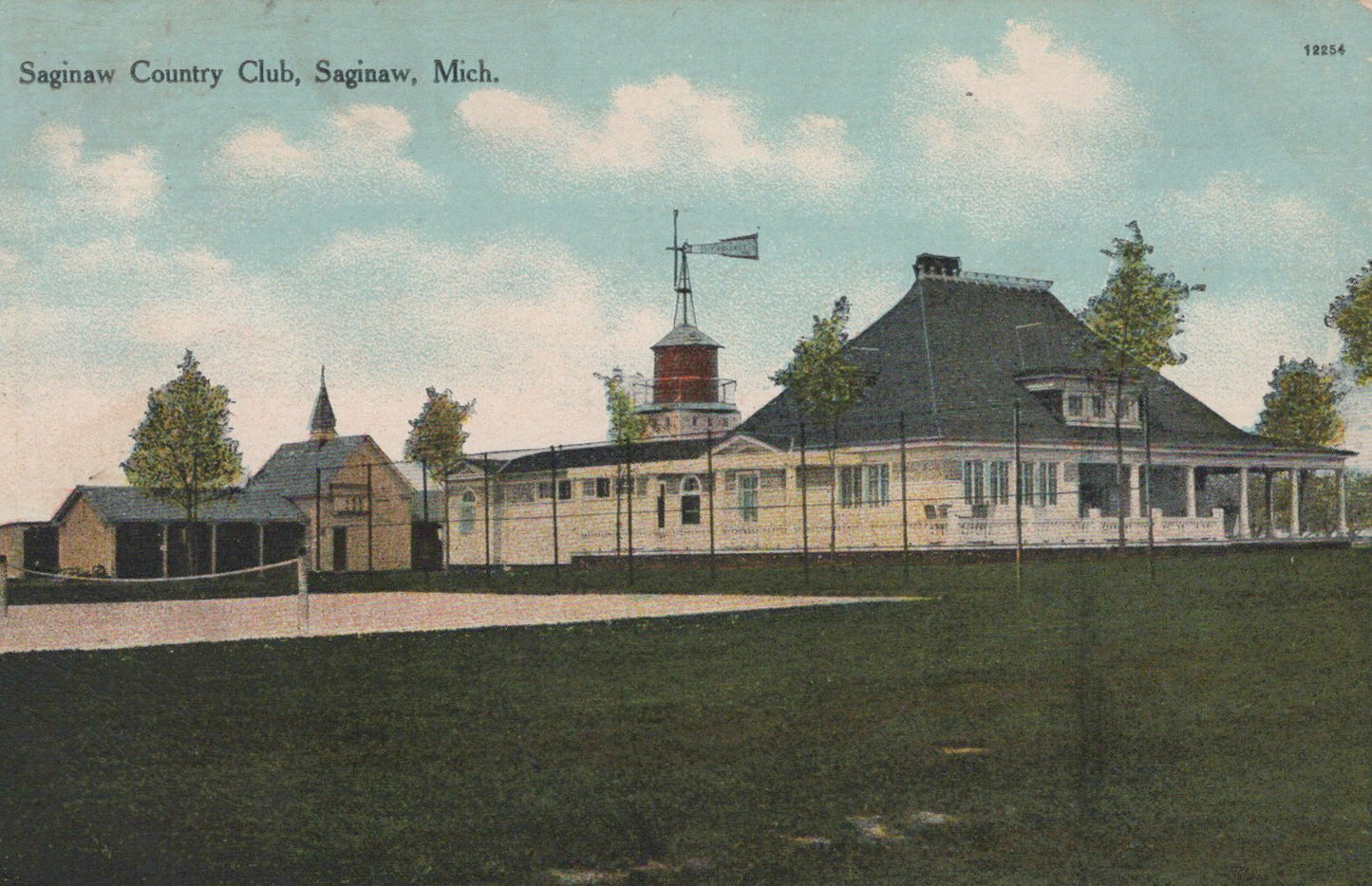 Saginaw Country Club Saginaw Michigan MI Mich Postcard 12254