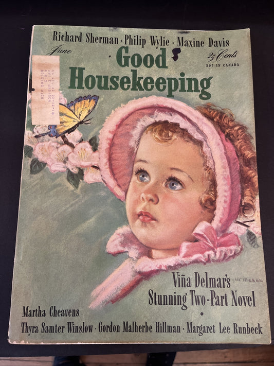 1942 JUNE GOOD HOUSEKEEPING MAGAZINE - NICE ILLUSTRATED FRONT COVER - E 3820