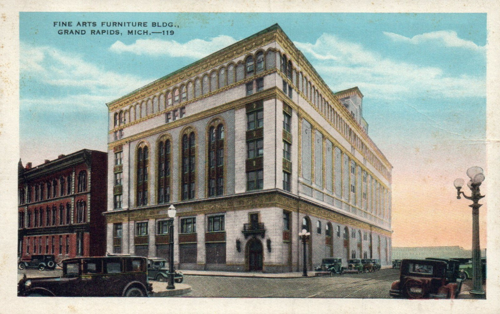 Fine Arts Furniture BLDG., Grand Rapids, Michigan Mich MI Postcard