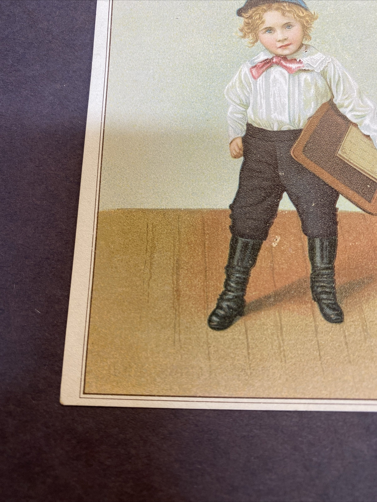Herpolsheimer's Grand Rapids Michigan MI Advertising Victorian Trade Card boy