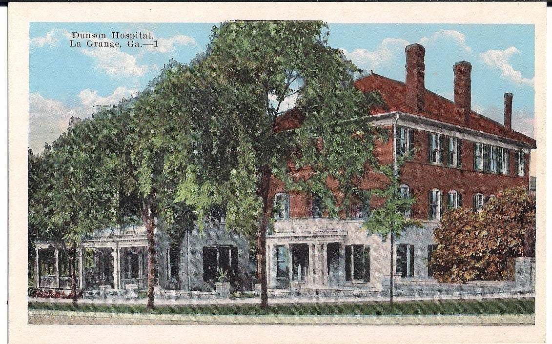Dunson Hospital La Grange GA Georgia  Postcard