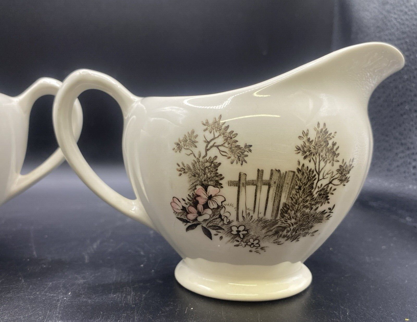 English Staffordshire J & G Meakin Stratford-On-Avon Cream & Sugar