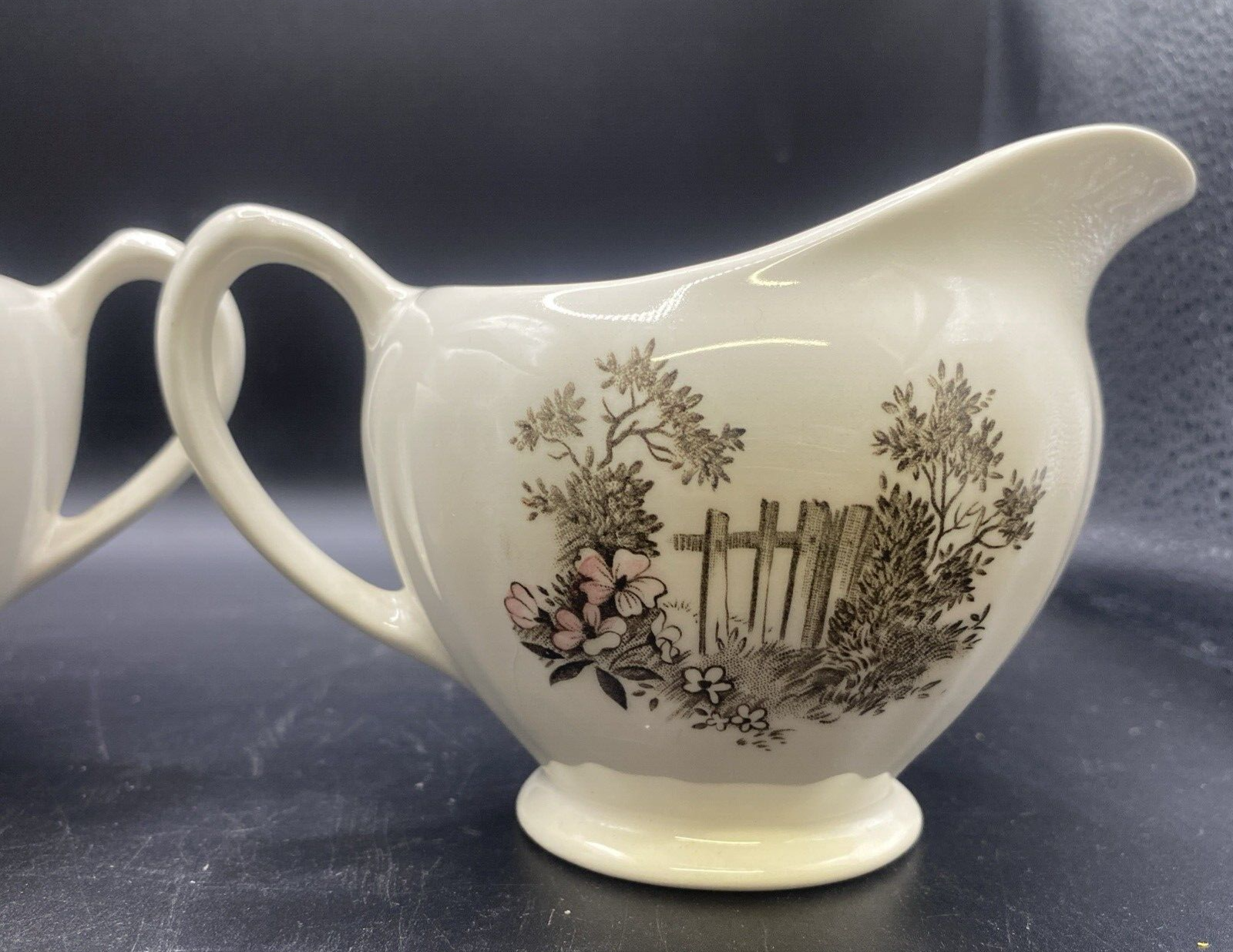 English Staffordshire J & G Meakin Stratford-On-Avon Cream & Sugar