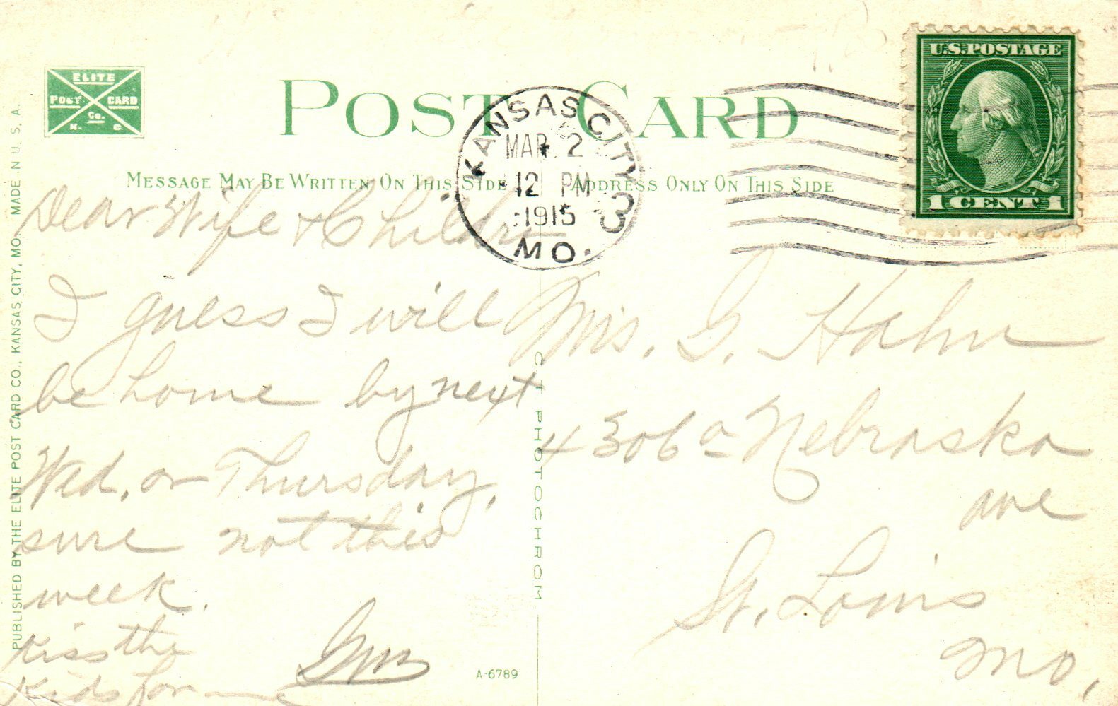 537 The Spring On Cliff Drive Kansas City MO Missouri Postcard
