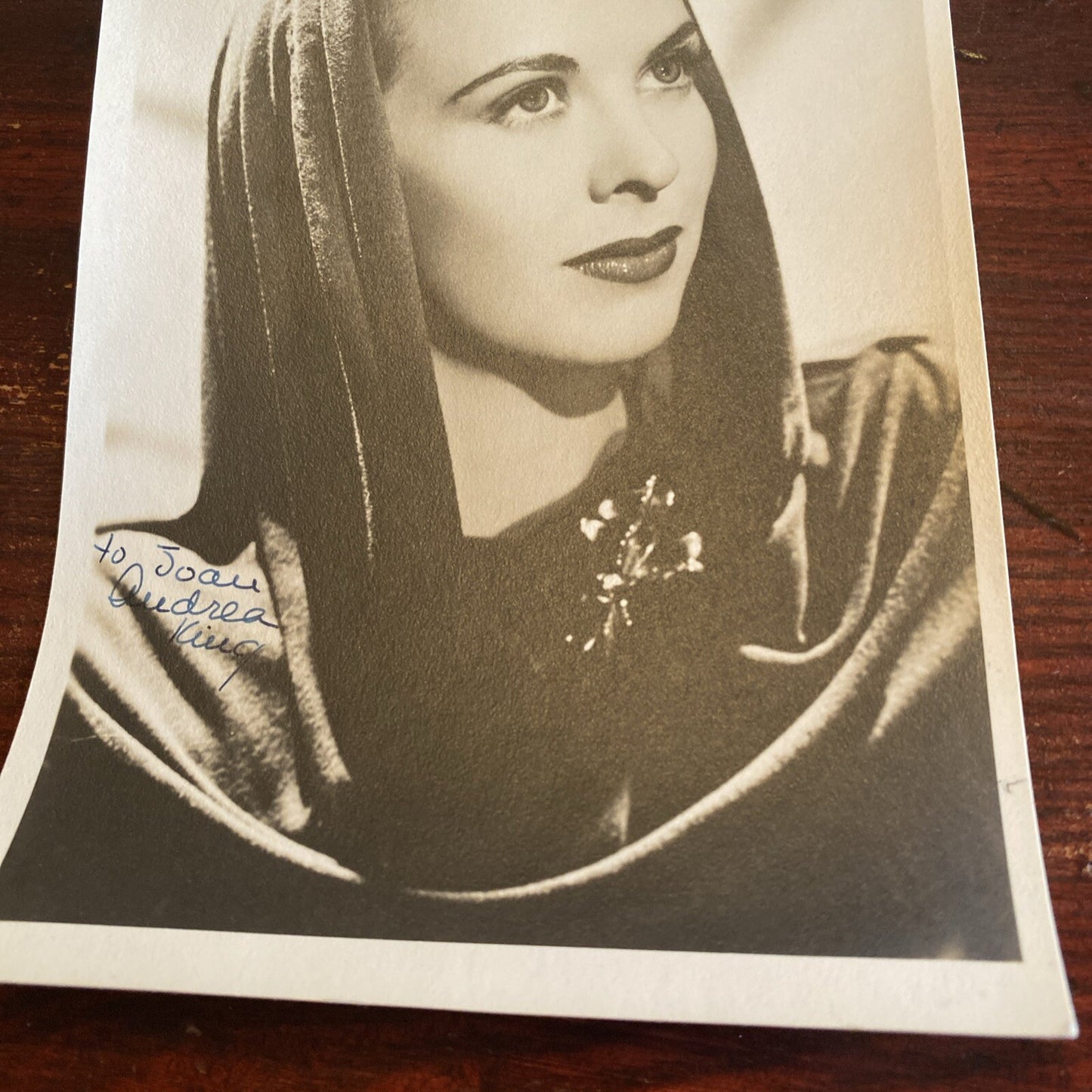 RARE AUTOGRAPHED INK Real PHOTO Andrea King Personalized Signed 5 x 7 Movie Star