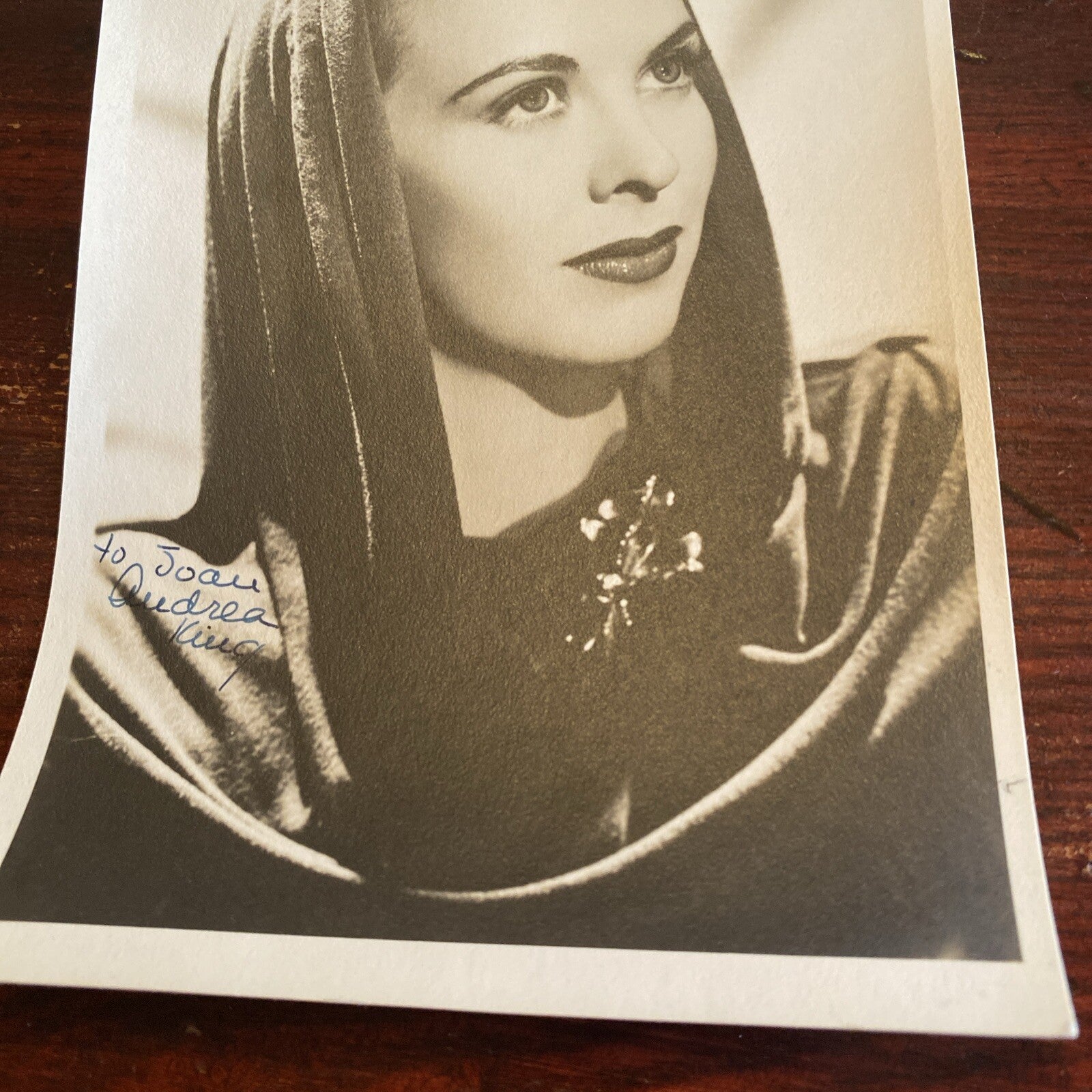 RARE AUTOGRAPHED INK Real PHOTO Andrea King Personalized Signed 5 x 7 Movie Star