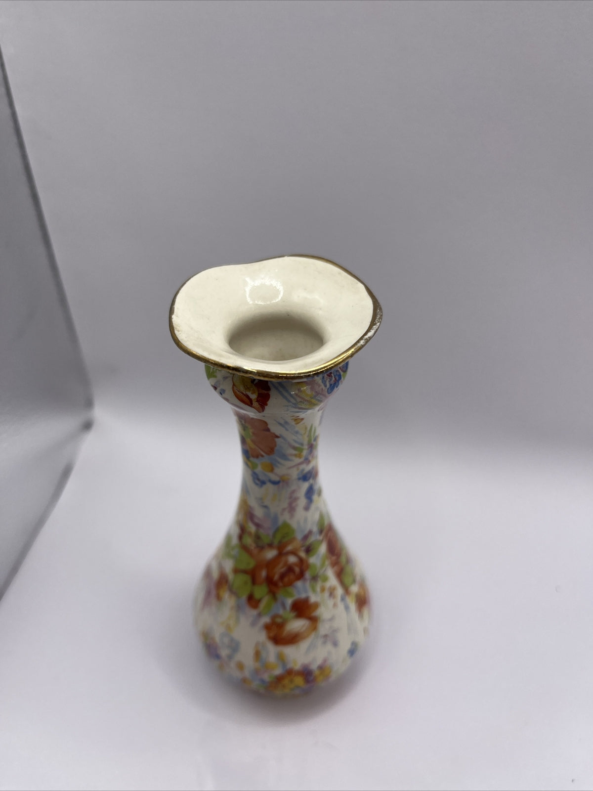 Lord Nelson china Anemone English chintz pattern bud vase