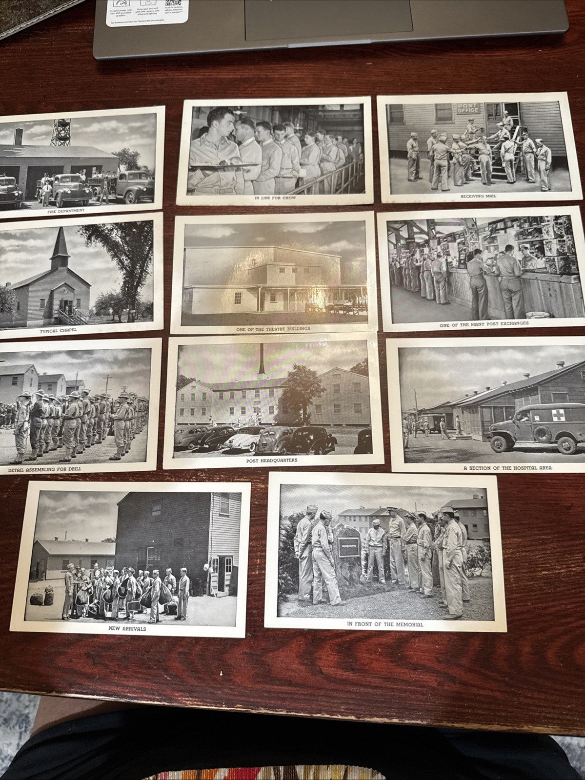 Lot of 11 Camp Kilmer NJ New Jersey Military Parade Militaria Postcard WWII 40's