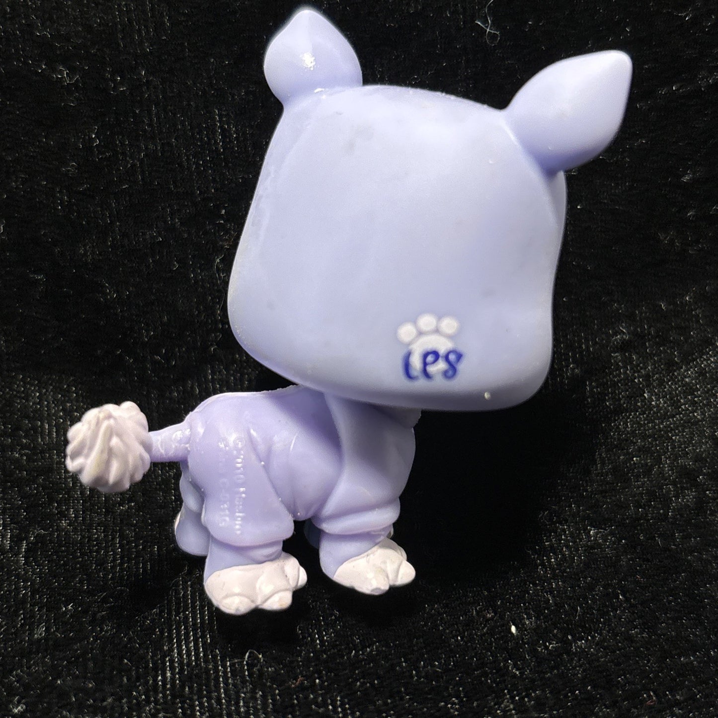 Littlest Pet Shop LPS Purple Rhino blue eyes #1908
