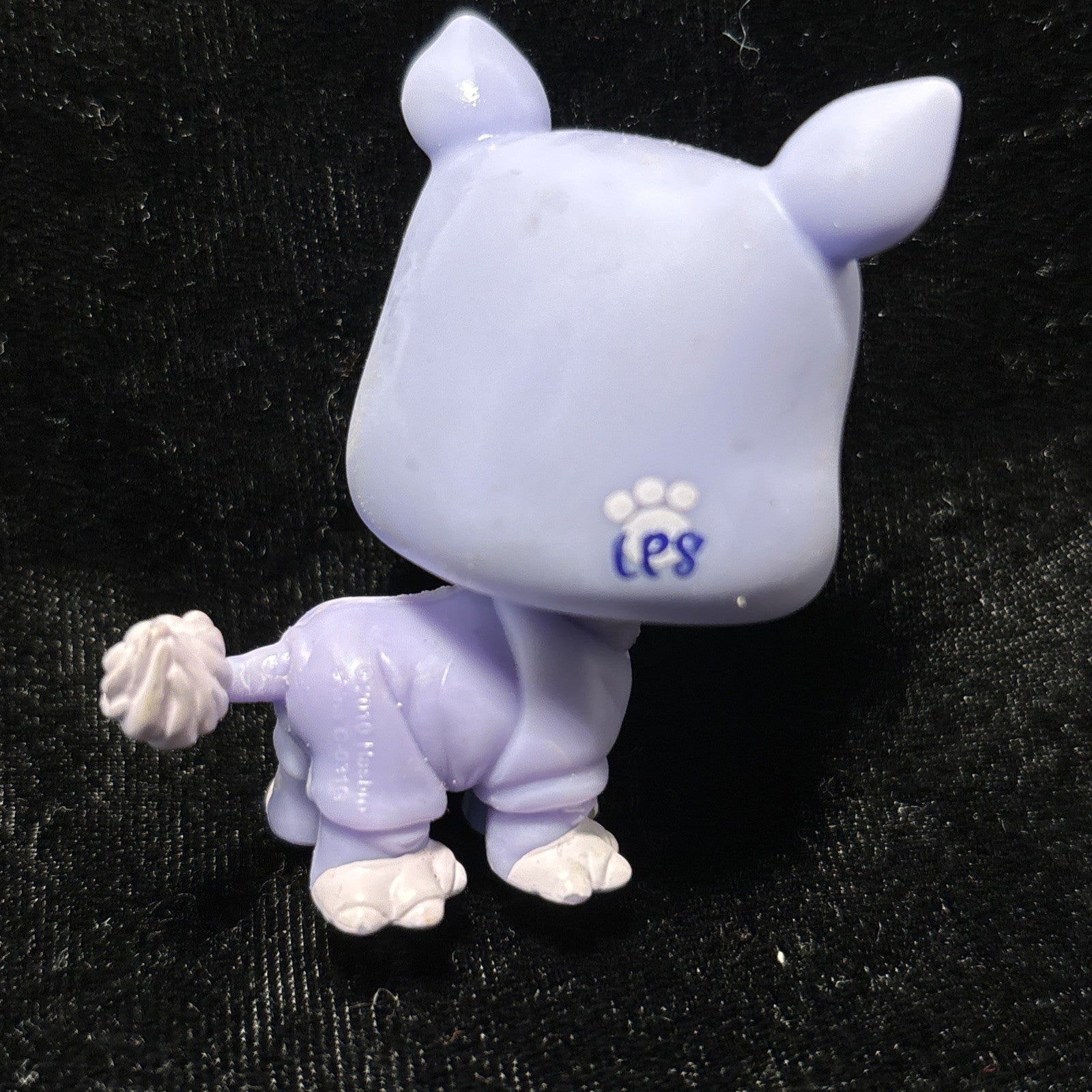Littlest Pet Shop LPS Purple Rhino blue eyes #1908