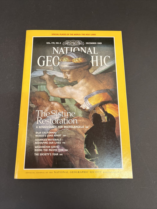 December 1989 National Geographic Magazine "The Sistine Restoration"
