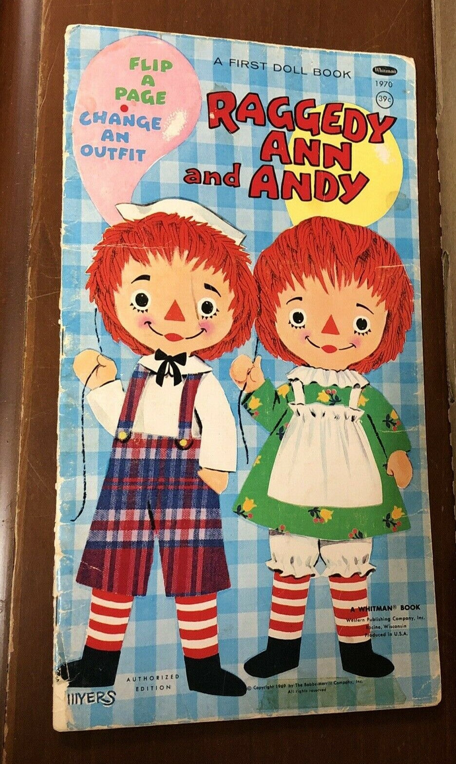 Vintage Raggedy Ann and Andy First Doll Book  - WHITMAN 1969 - "COLLECTIBLE"