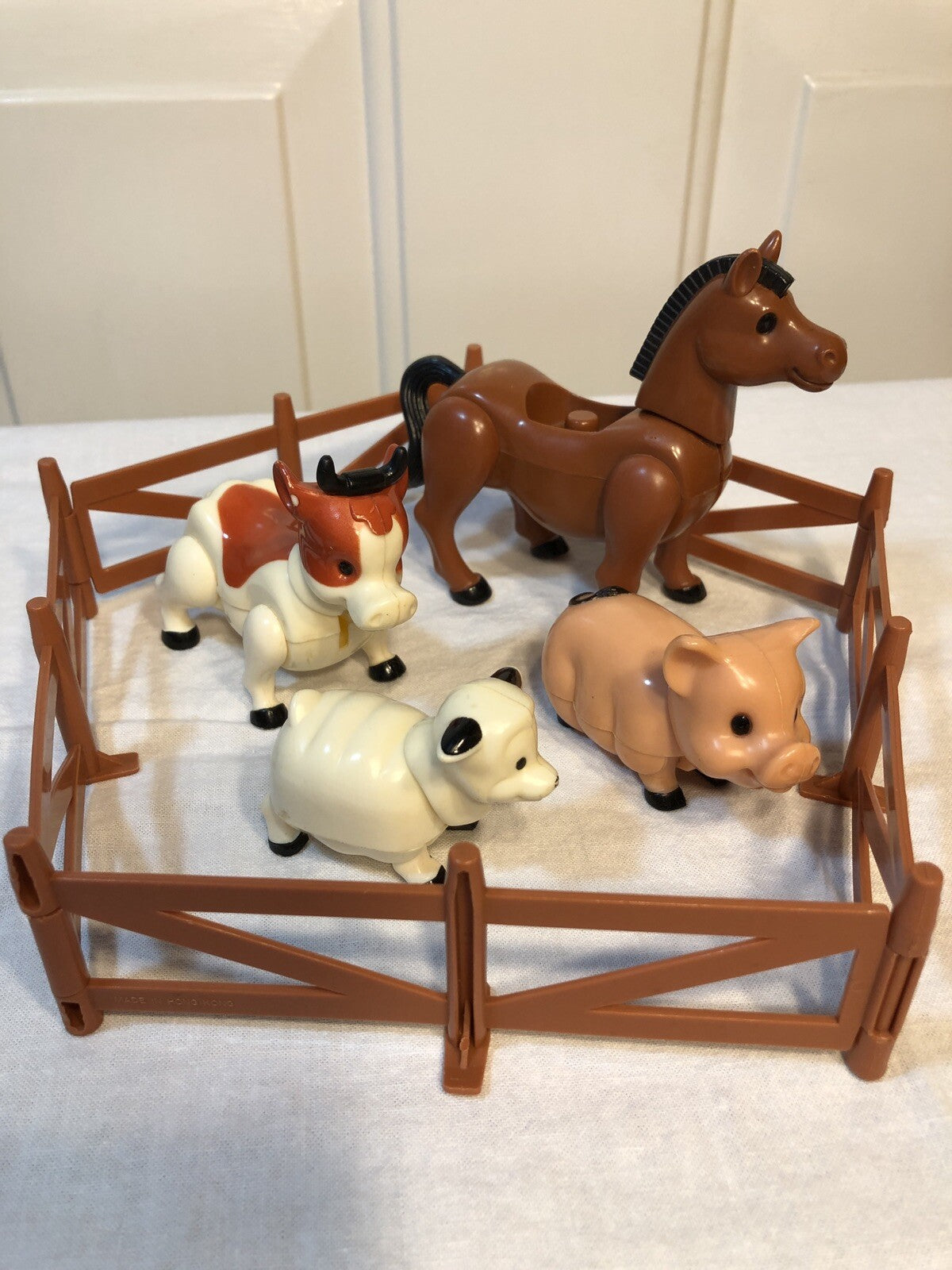 Lot of 10 Li'l Playmate Farm - 3 People Horse Dog Pig Cow Sheep Tractor Fence