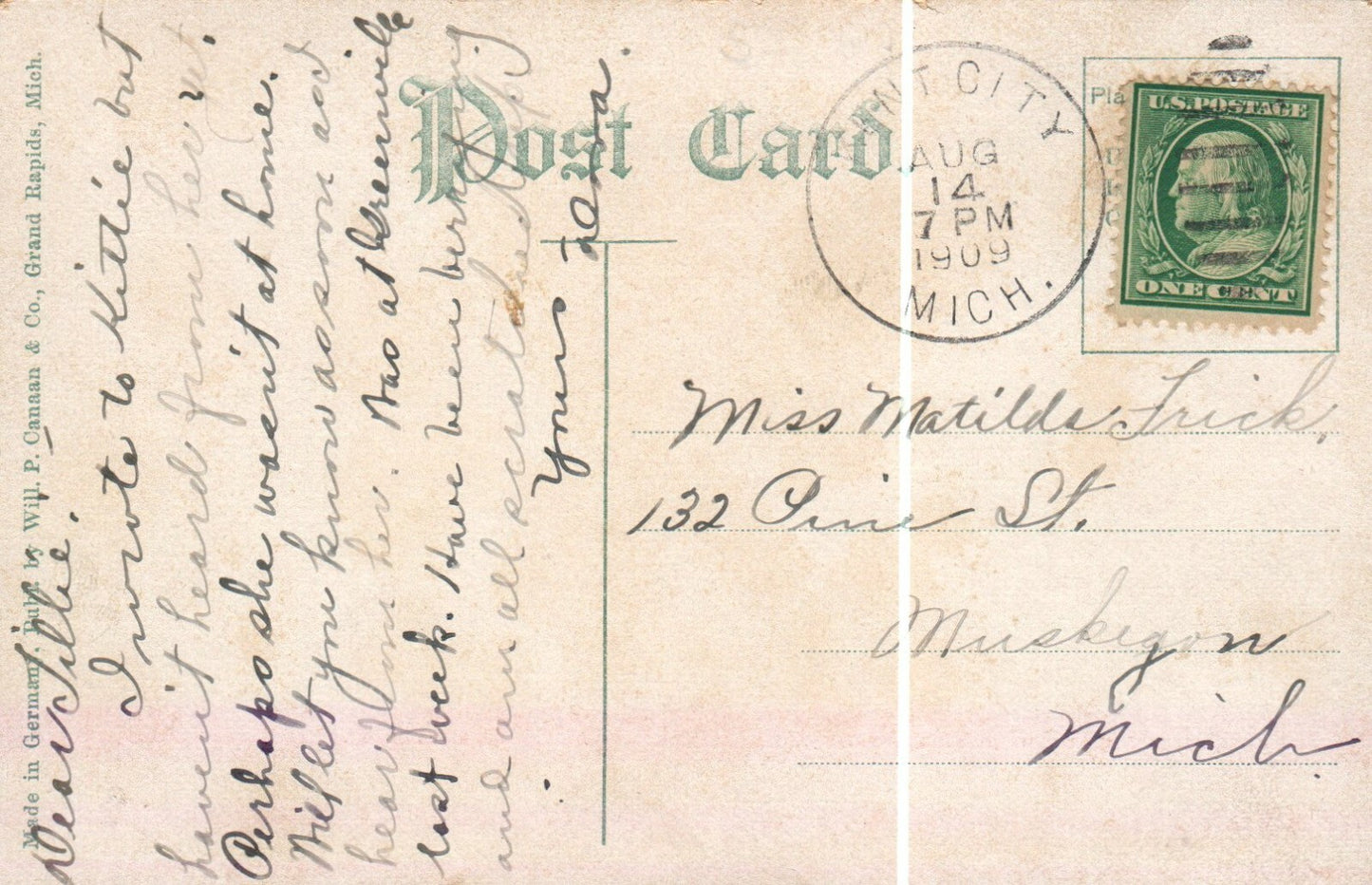 Campau Square, Grand Rapids, Michigan Postcard