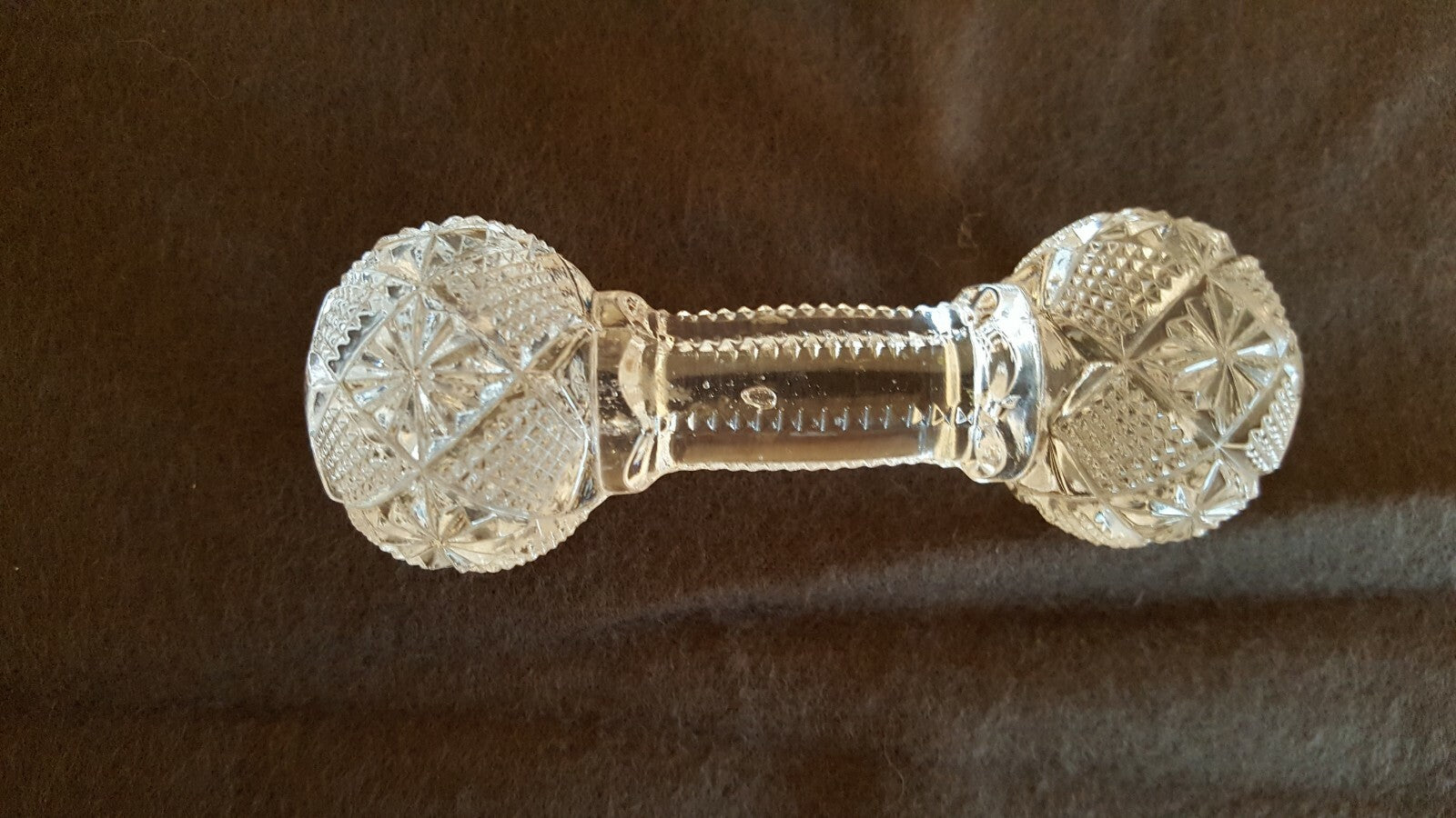 Vintage Antique Fine Cut Glass Lead Crystal Knife Holder 