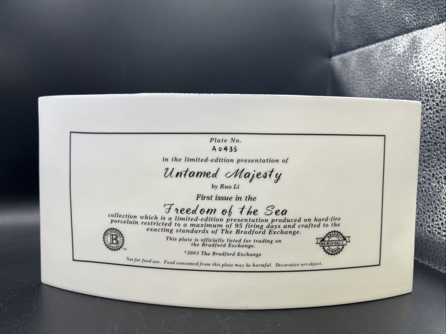 Bradford Exchange -UNTAMED MAJESTY  Freedom of the Sea Wild Horses A0435