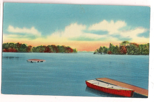 Lake View Greetings From Lowell MI Michigan Mich  Postcard