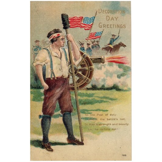 Injured Man At War Embossed Decoration Day Vintage Patriotic Postcard