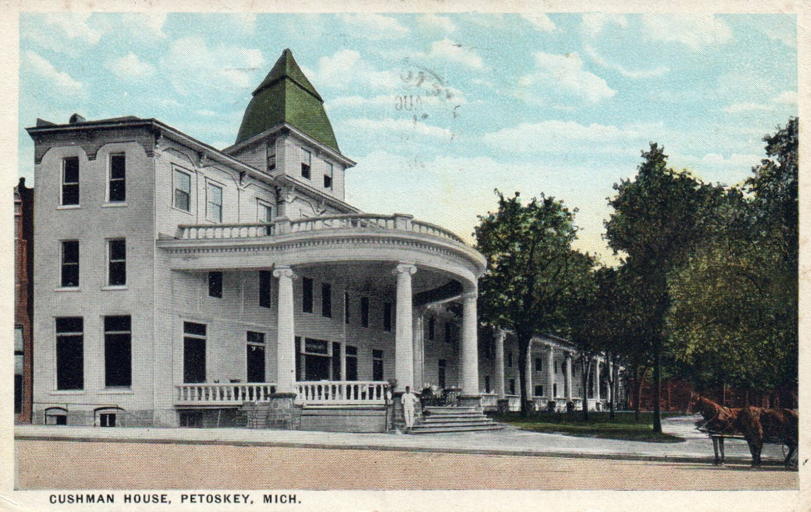 Cushman House Petoskey Michigan Mich Mi Postcard