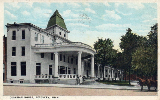 Cushman House Petoskey Michigan Mich Mi Postcard