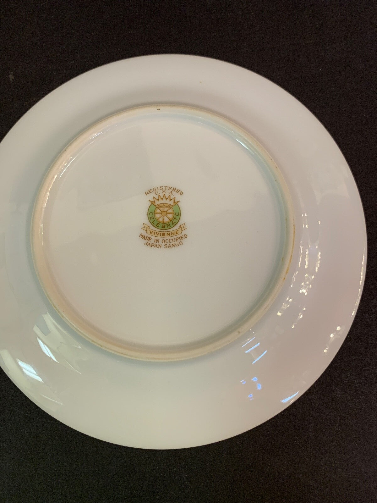 Vivienne Made in Japan Vintage Floral and Gold Pattern 6' Bread Plate
