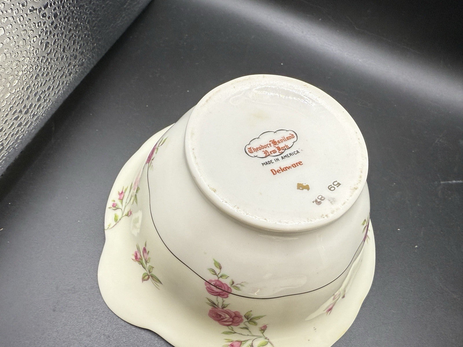 Theodore Haviland Delaware  Pink Roses New York Cream & Sugar