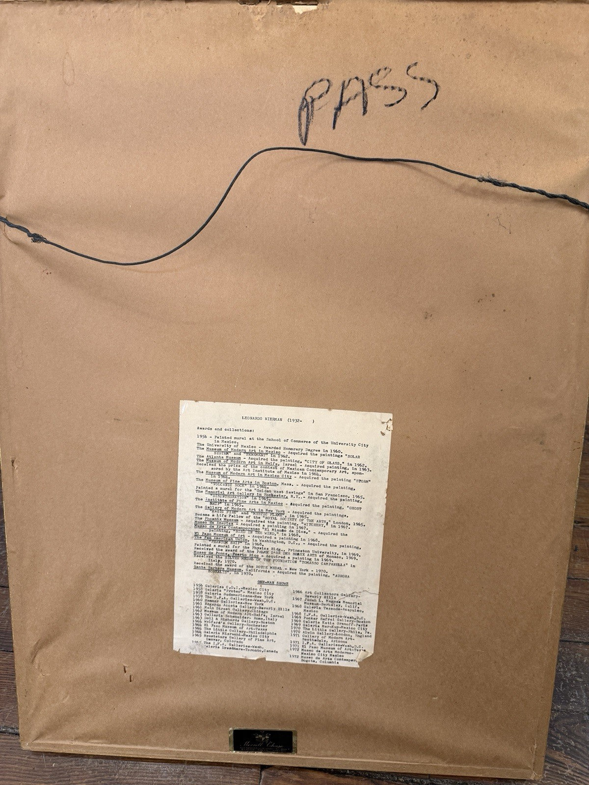 Leonardo Nierman Original Painting 1967 Framed Art