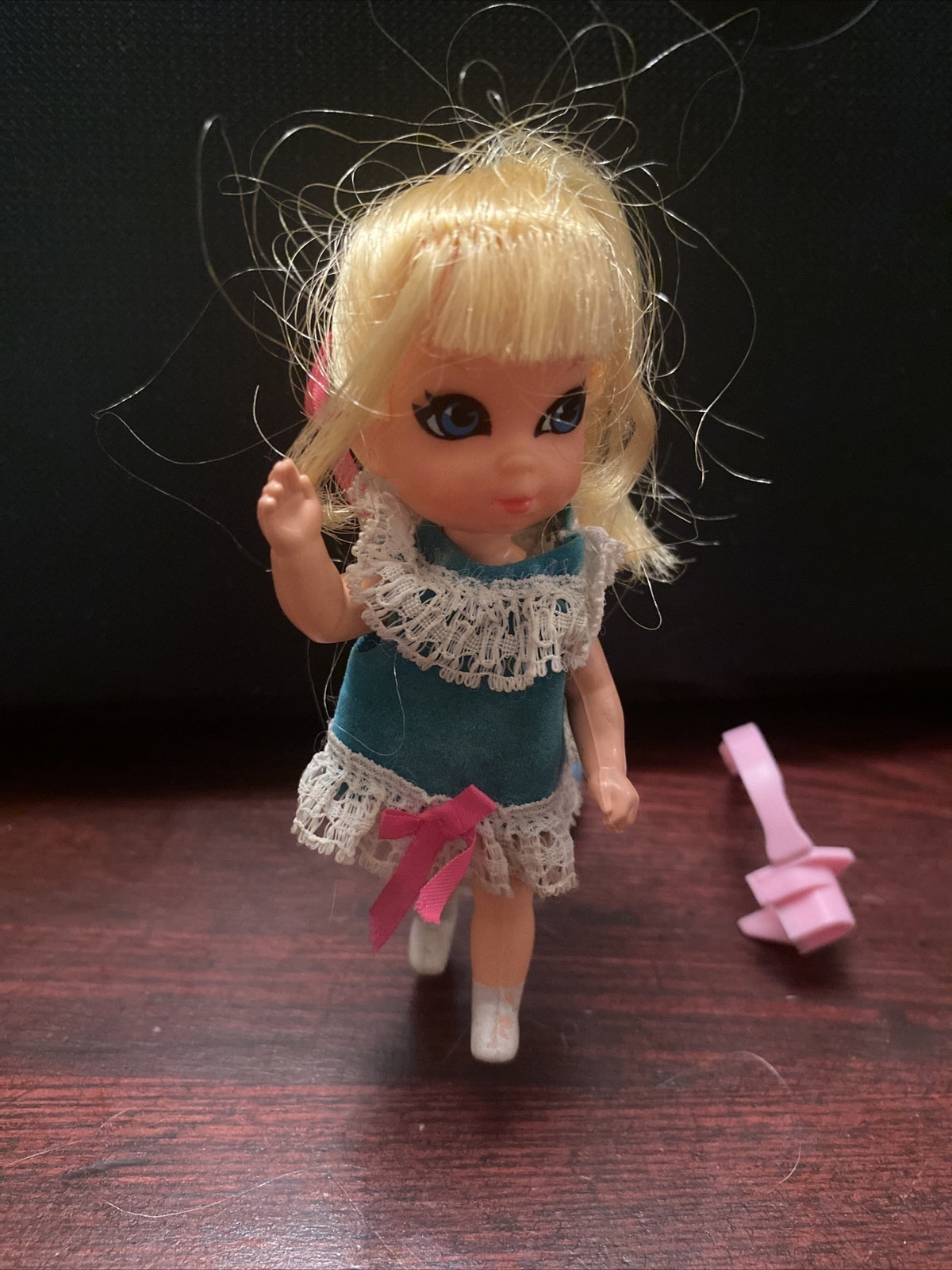 Mattel Liddle Kiddles Suki Skediddle with Pusher Walker Skediddler Works 1968-70