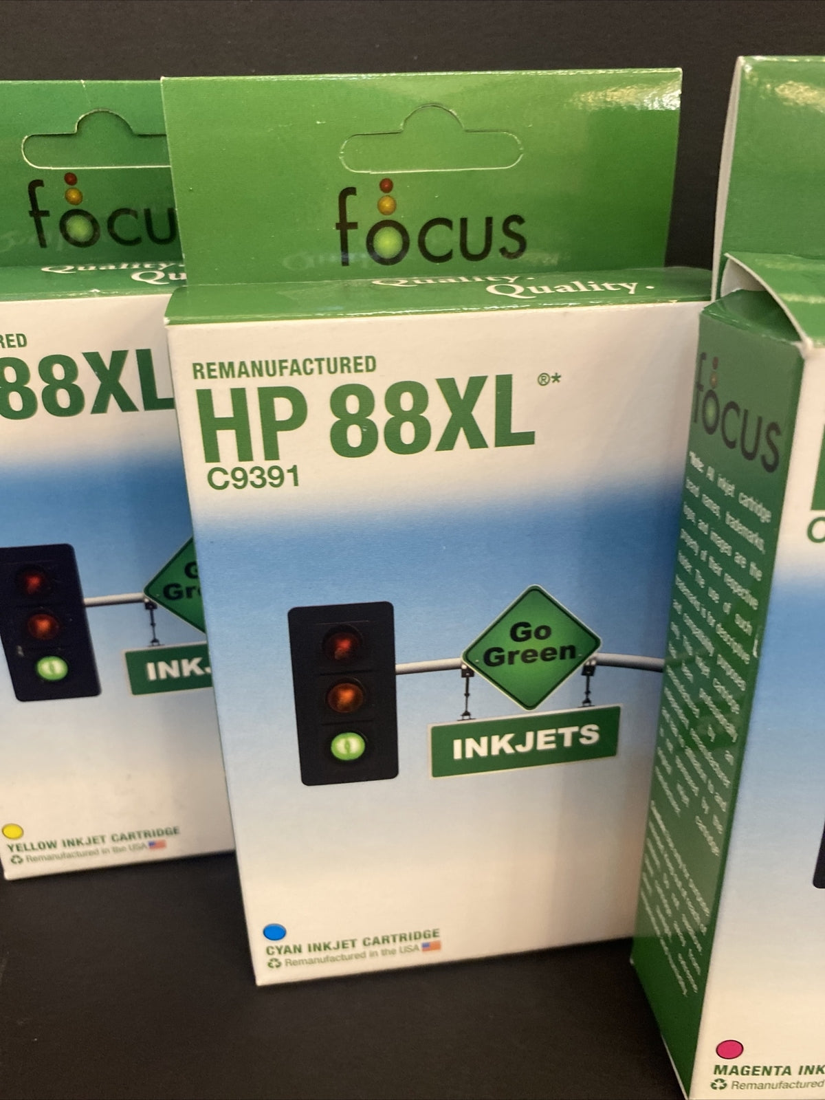 3 Remanufactured Hp 88 Printhead Set Yellow  Magenta & Cyan EXPIRED 2014