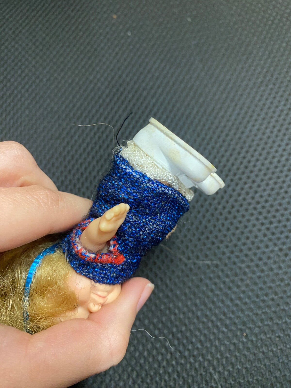 Vintage 1965 Pee Wee Doll U.D. Co Inc. W/ Blue Dress Shoes & Socks