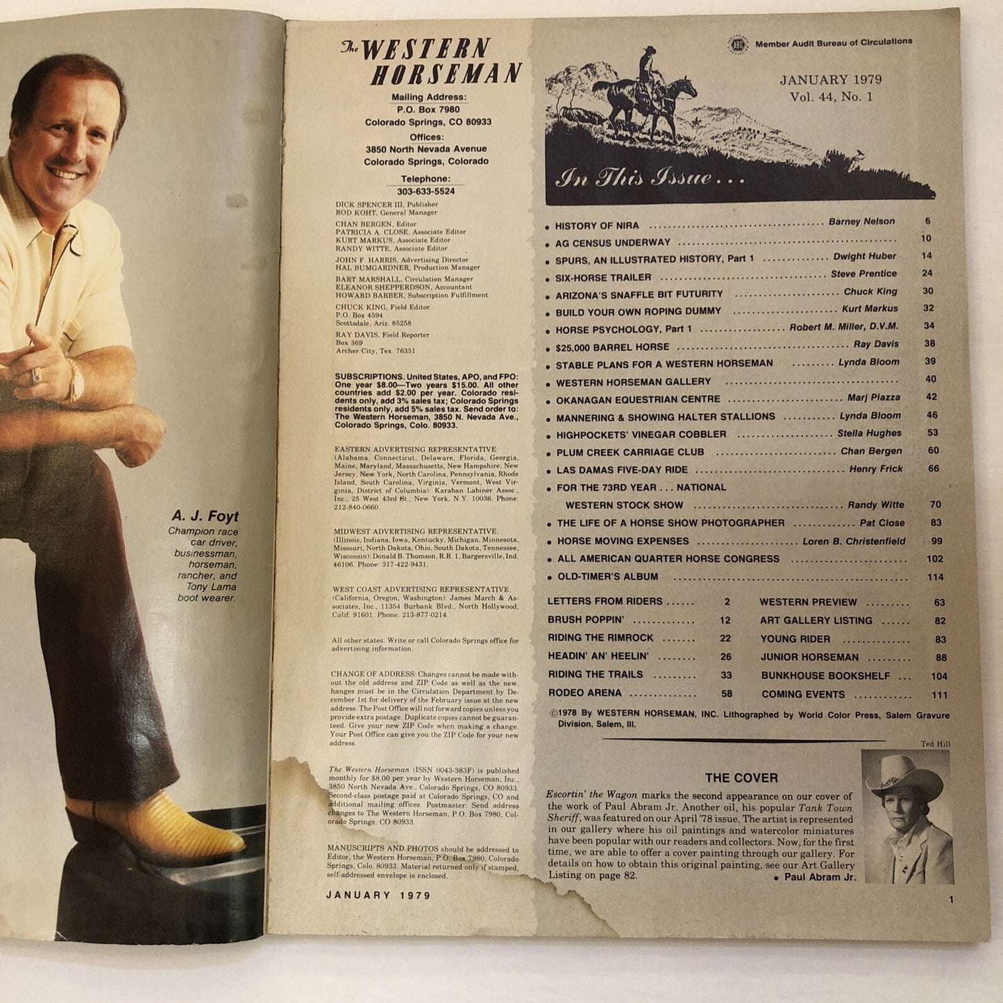 Lot of 3 The Western Horseman Magazine July 1972 Jan 1979 and Jan 1986