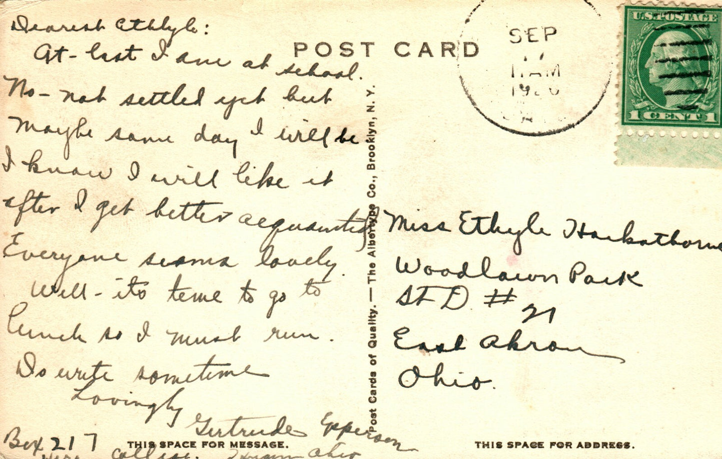 1900's YMCA Hiram OHIO OH Postcard