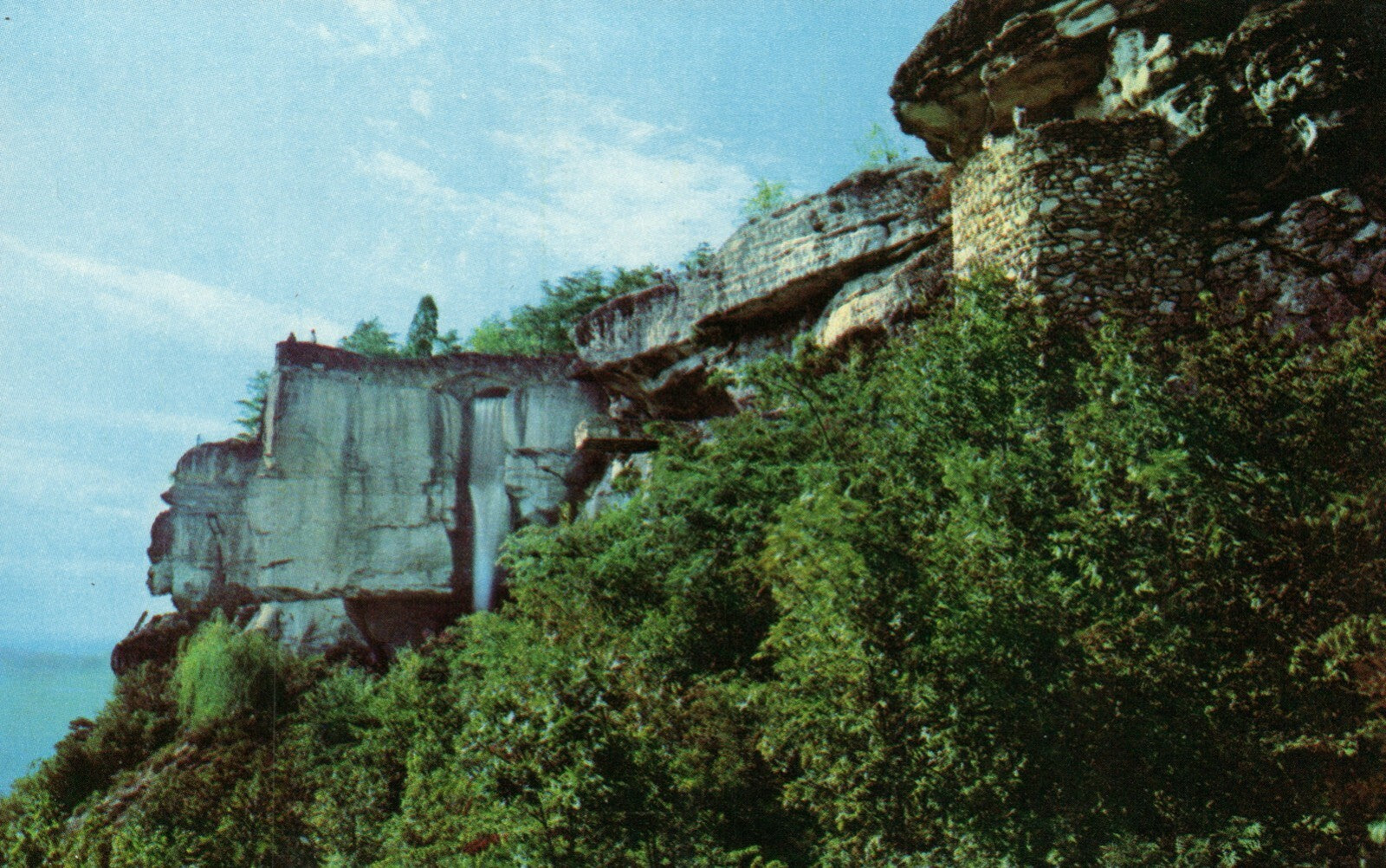 Observation Point High Falls Rock City Garden Scenic View TN Tennessee Postcard