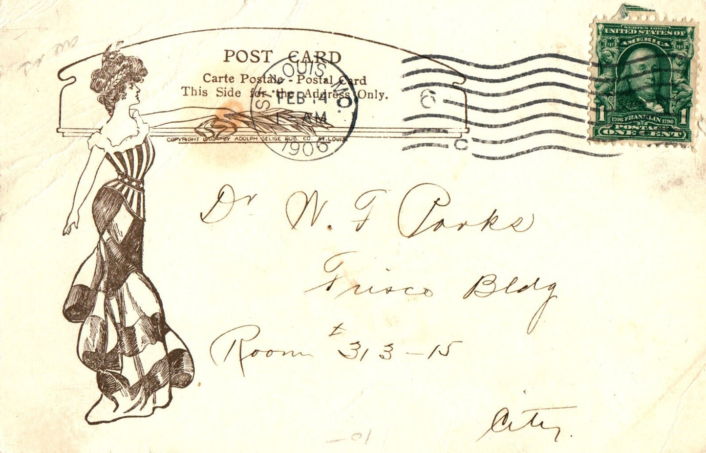 Chief "Tall Crane" In Headdress Native American Indian Postcard