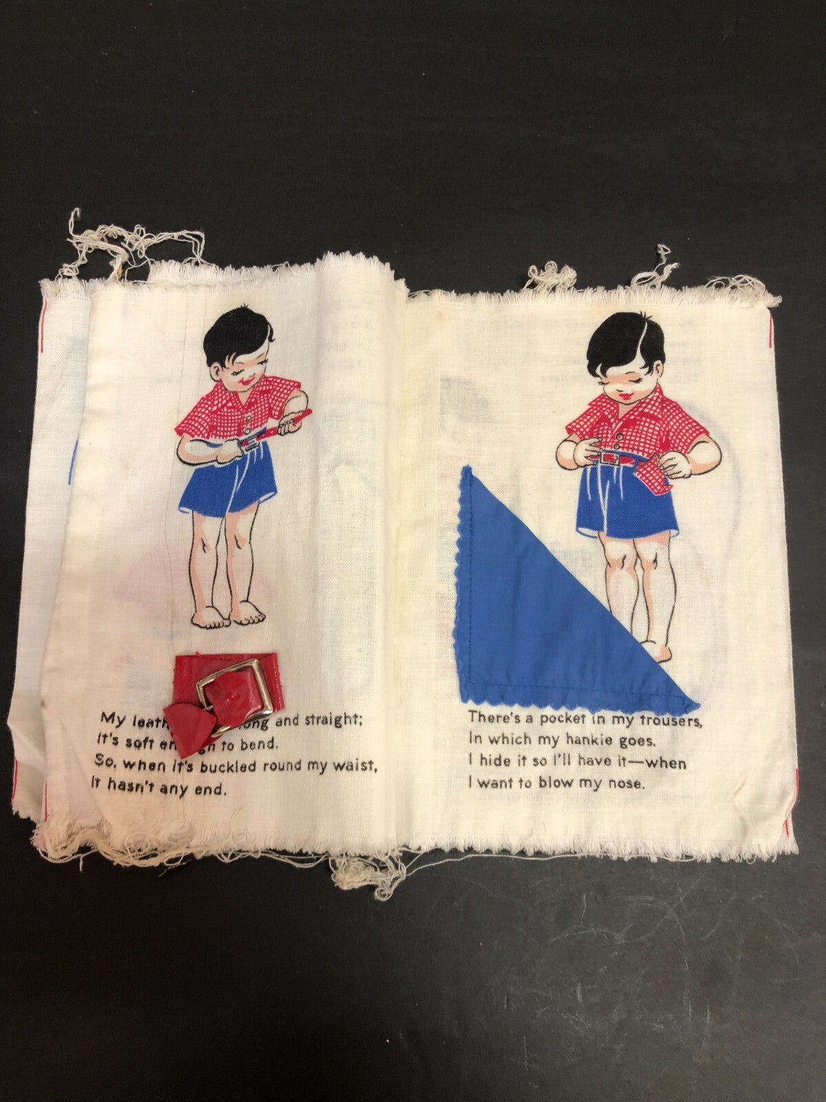 Vintage All By Himself cloth book by Kay Clark Growing Up  Big boy