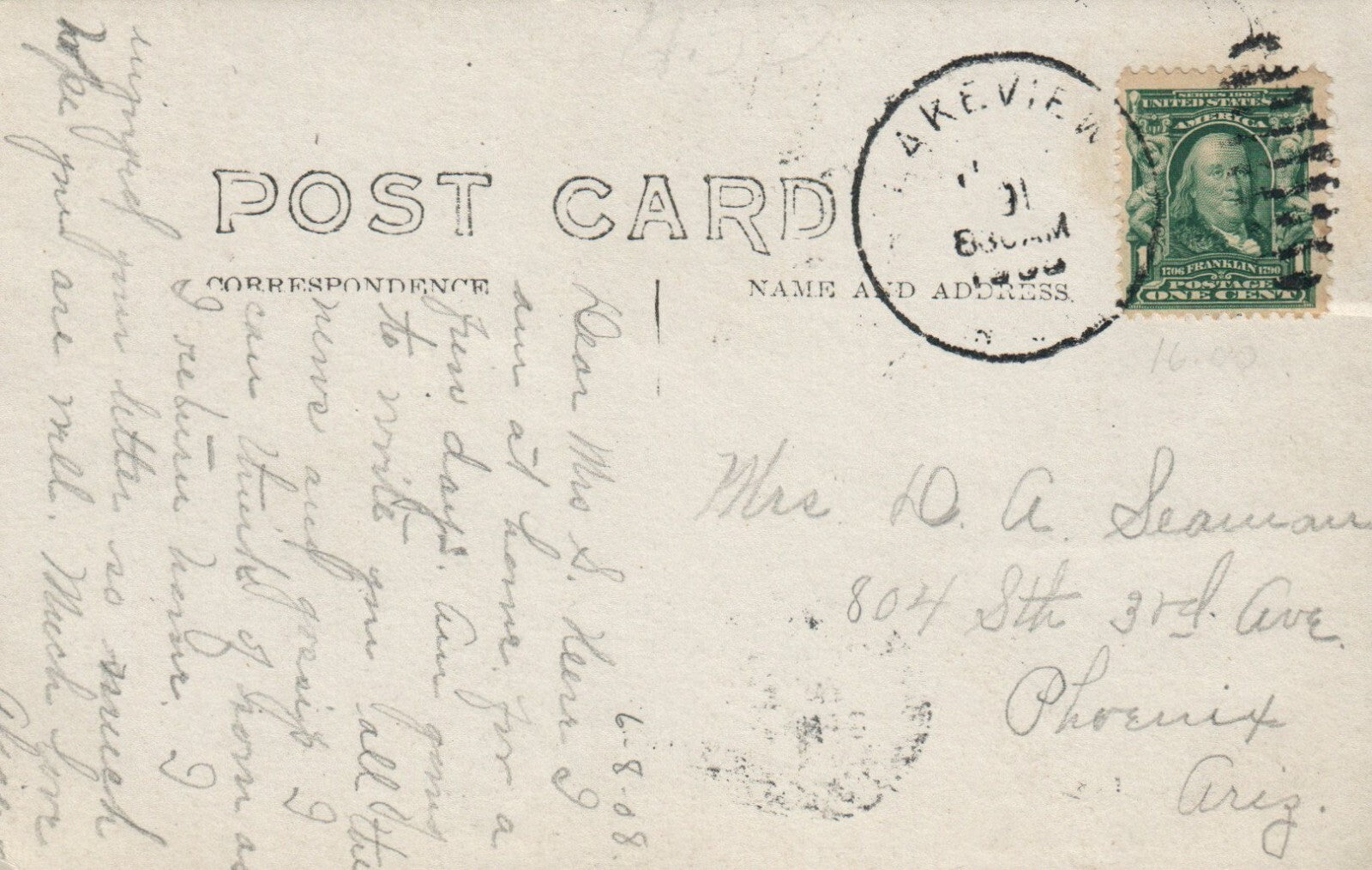 Lake View Michigan Mich MI Postcard RPPC 