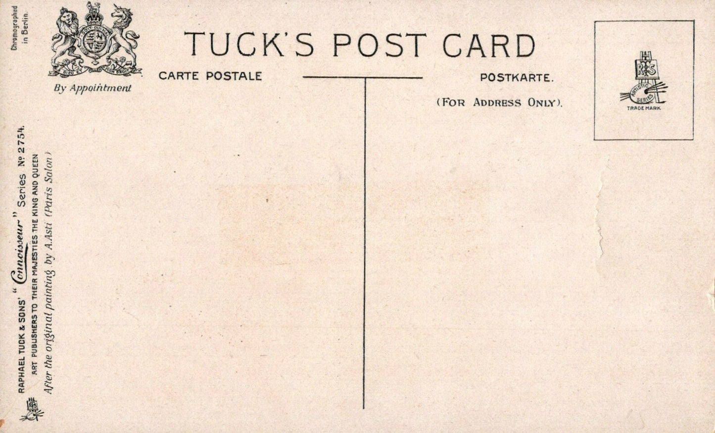 Artist Signed A Asti Raphael Tuck Connoisseur Series No 2754 Red Hat & Shawl