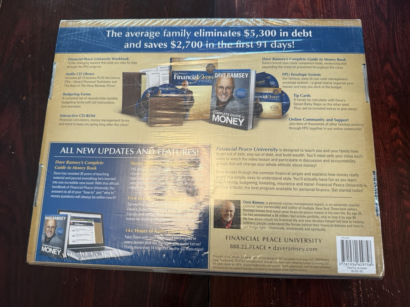 Dave Ramsey Financial Peace University Kit FPU DVD & Book New Sealed 2012