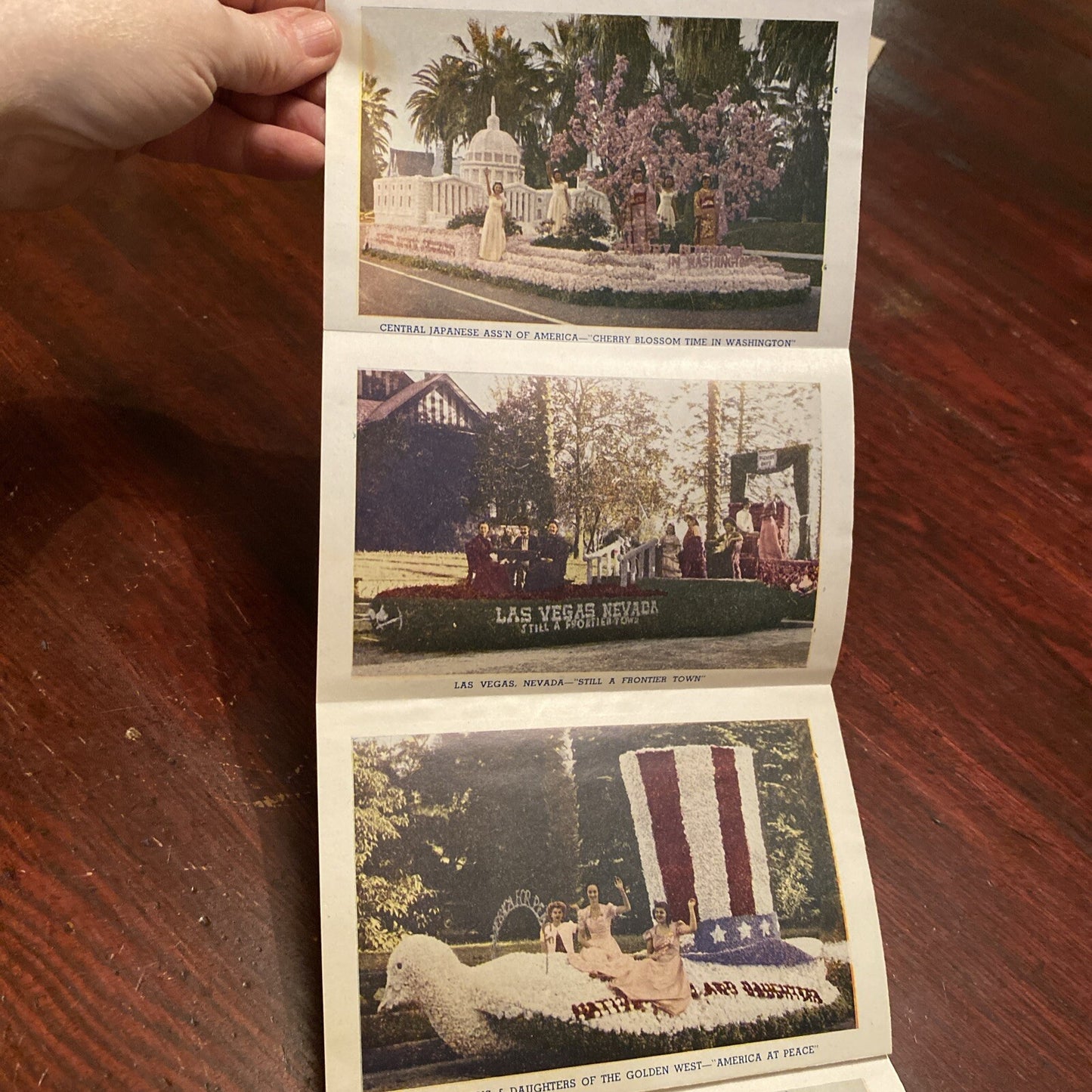 1941 Tournament Of Roses Rose bowl Parade Floats CA California Postcard Folder