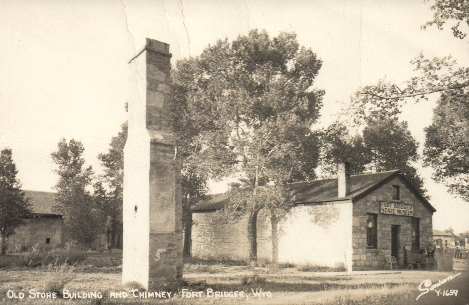 Old Store Building and Chimney Fort Bridger Wyoming WY WYO
