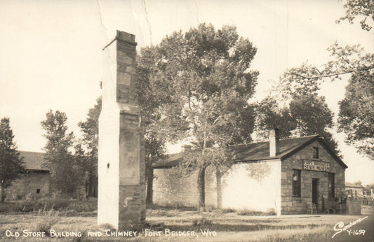Old Store Building and Chimney Fort Bridger Wyoming WY WYO