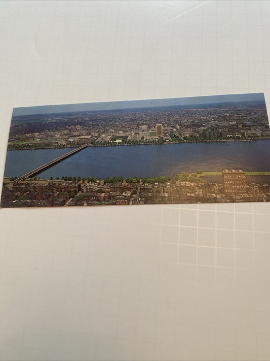 Aerial Prudential Tower Boston Massachusetts MA Panoramic 8.25 x 3.5"