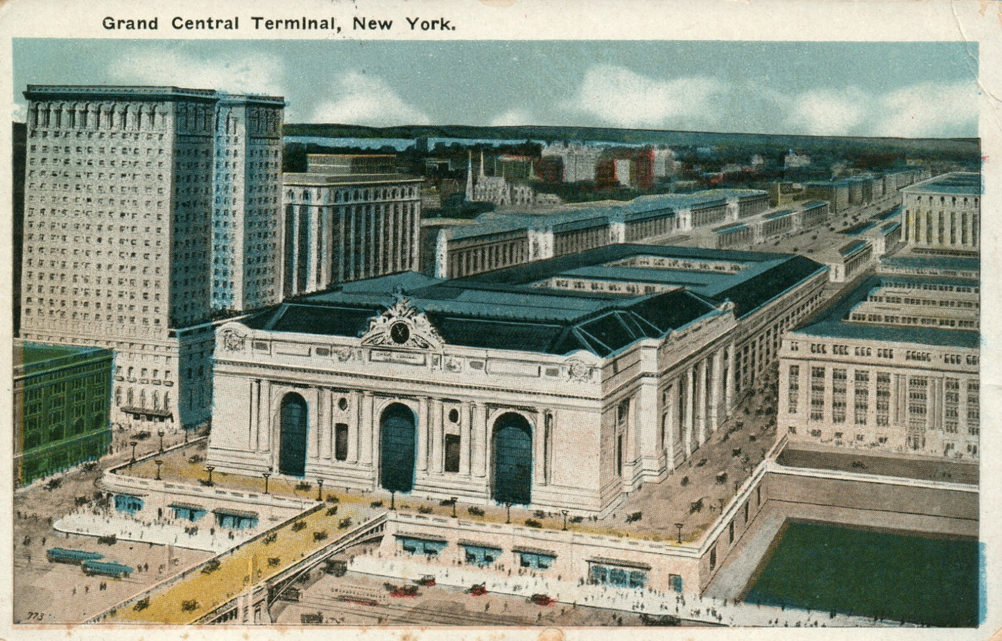 Grand Central Terminal railroad RR New York City NY Postcard