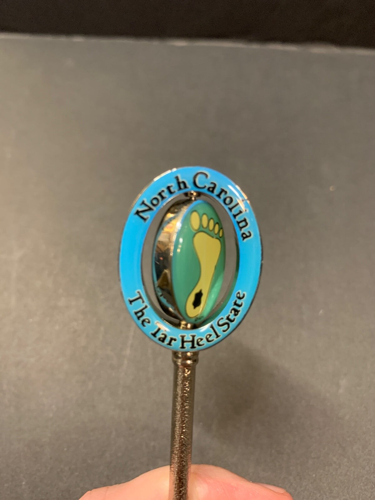 Vintage North Carolina The Tar Heel State Spinner Souvenir Spoon