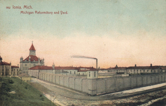 Michigan Reformatory and Yard Ionia Michigan MI Mich Postcard