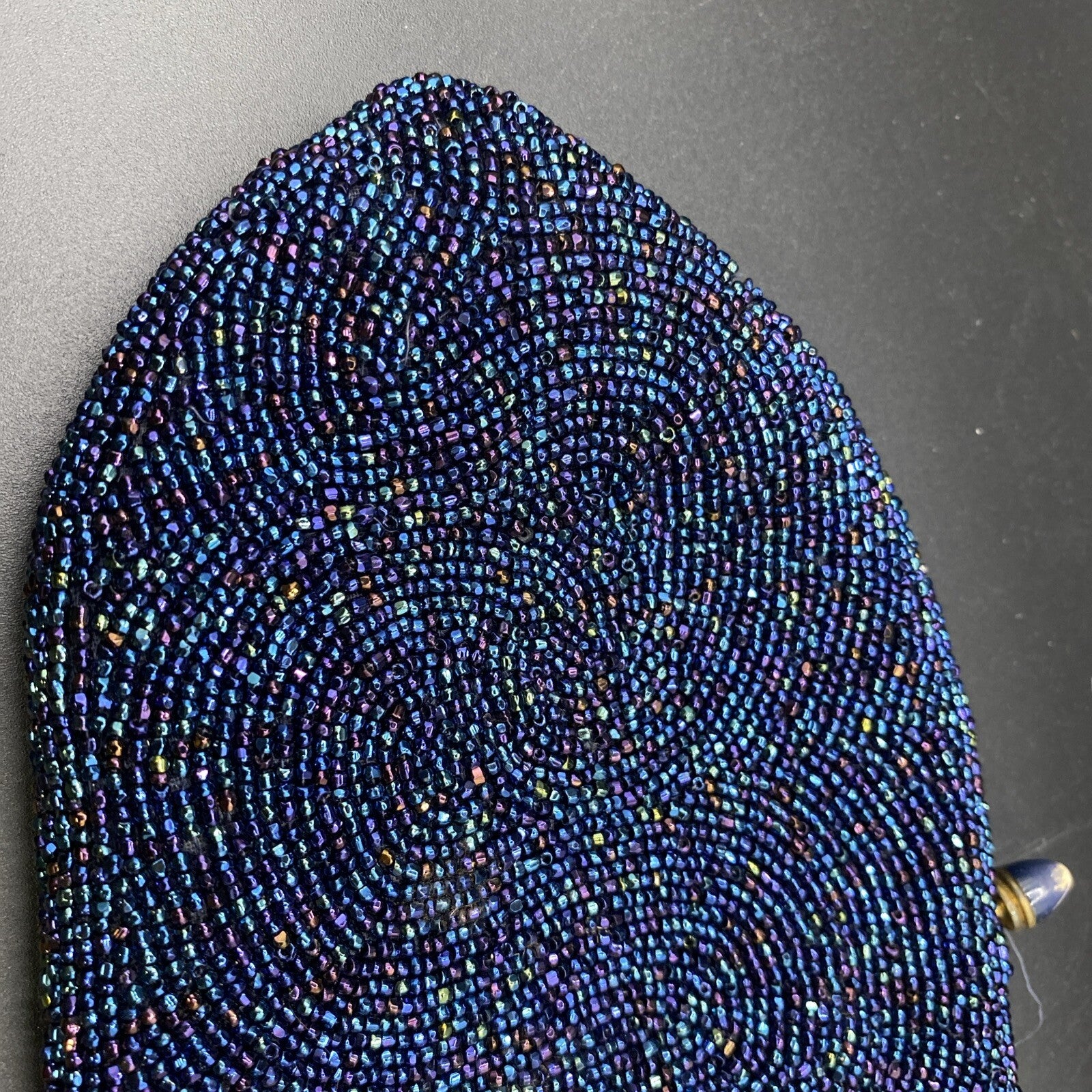Beautiful Blue Coblentz Beaded Purse Clutch Vintage Antique   Circa 1950's